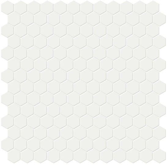 1" White Matte Hex Mosaic | Tile Center