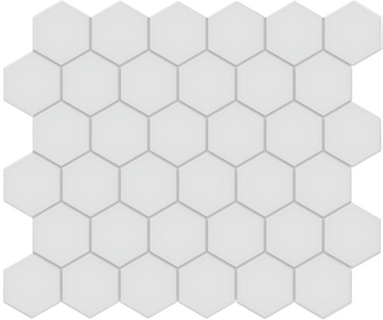 2" Gallery Grey Matte Unglazed Hex Mosaic | Tile Center
