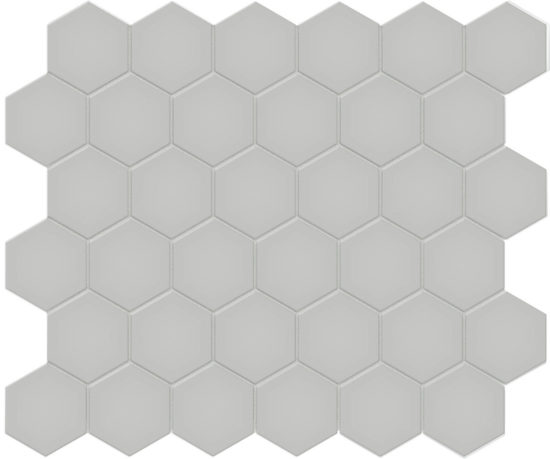 2" Loft Grey Matte Hex Mosaic | Tile Center