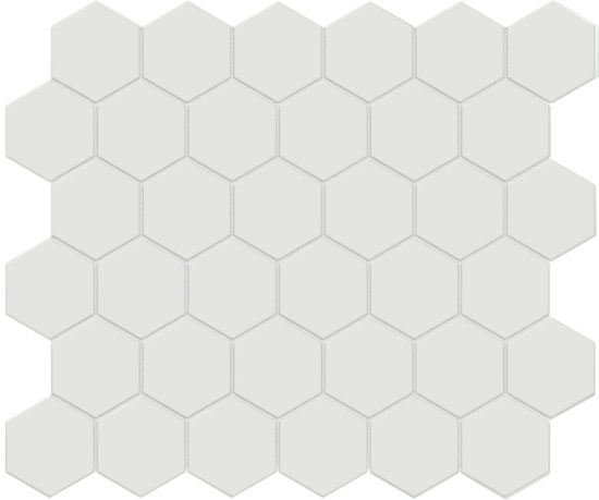 2" Vintage Grey Matte Hex Mosaic | Tile Center