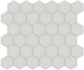 2" Warm Grey Matte Unglazed Hex Mosaic | Tile Center