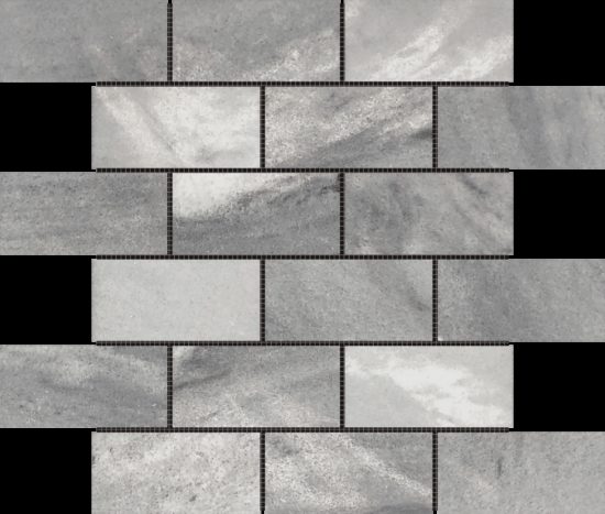 2"x4" Brick Ice Grey Mosaic | Tile Center