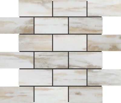 2″x4″ Glazed Ceramic Beige Mix Rough Surface Mosaic