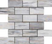 2"x4" Glazed Ceramic Grey Beige Mix Rough Surface Mosaic | Tile Center