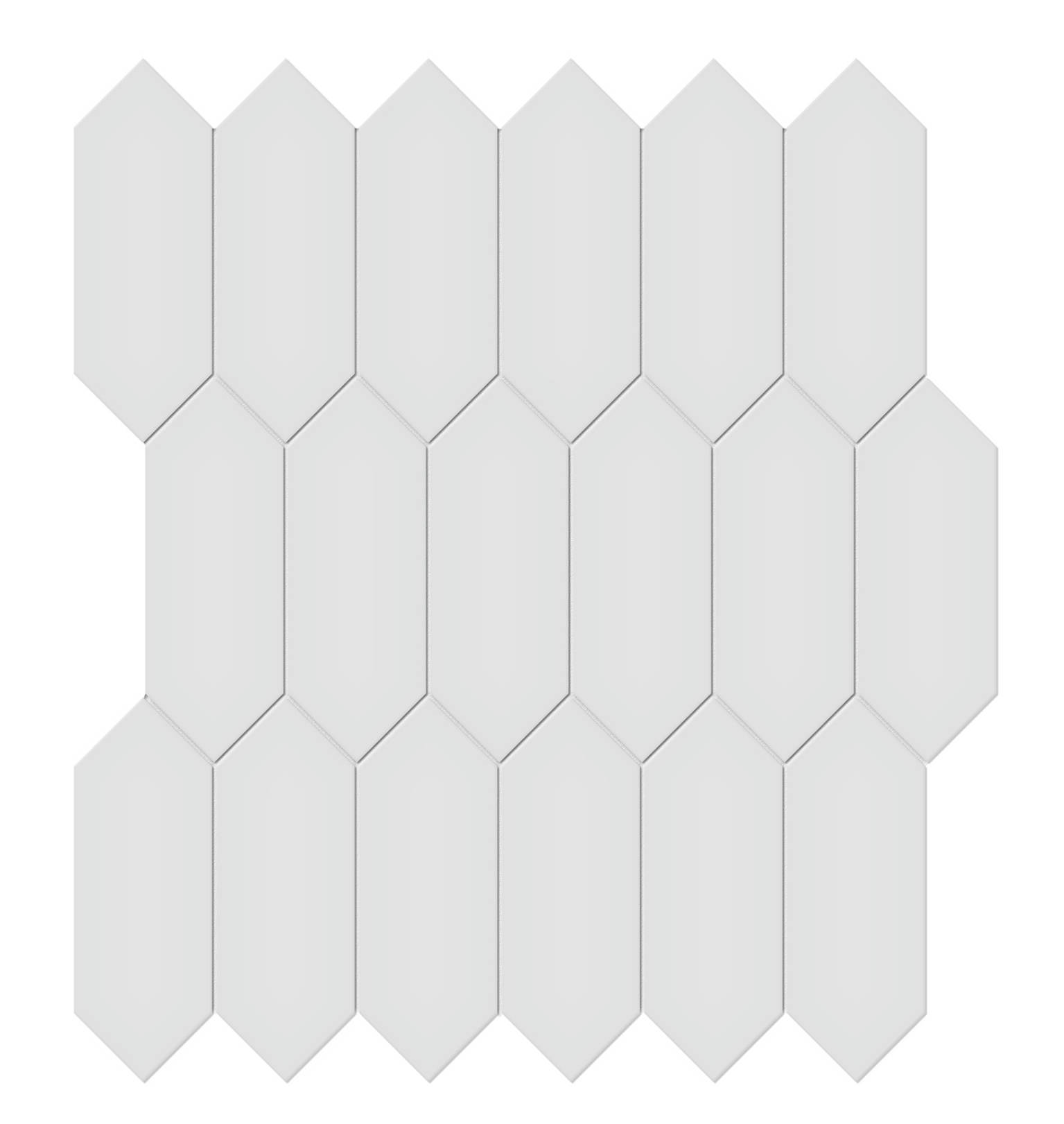 2x5 Gallery Grey Matte Picket Mosaic | Tile Center