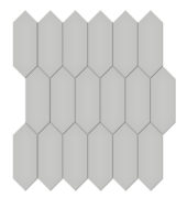 2x5 Loft Grey Glossy Picket Mosaic | Tile Center