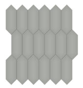 2x5 Taupe Glossy Picket Mosaic | Tile Center