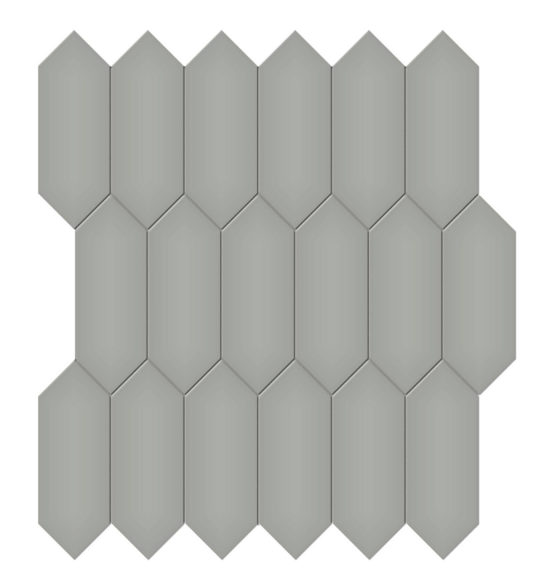 2x5 Taupe Matte Picket Mosaic | Tile Center