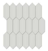 2x5 Warm Grey Glossy Picket Mosaic | Tile Center