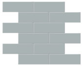2x6 Cloud Blue Matte Brick Mosaic | Tile Center