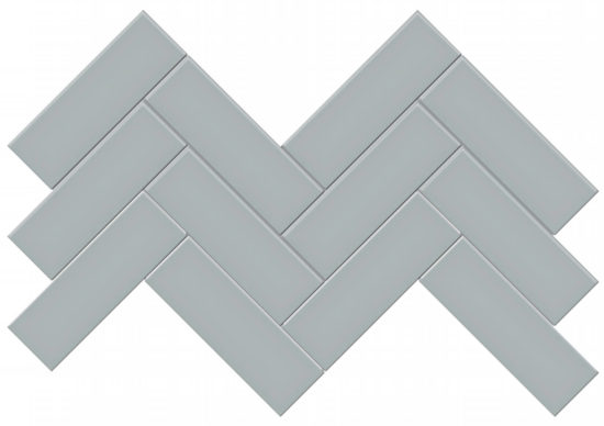 2x6 Cloud Blue Matte Herringbone Mosaic | Tile Center