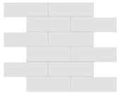 2x6 Gallery Grey Glossy Brick Mosaic | Tile Center