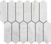 2"x6" Picket White Grey Marble | Tile Center