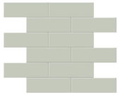 2x6 Soft Sage Matte Brick Mosaic | Tile Center