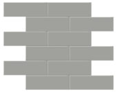 2x6 Taupe Glossy Brick Mosaic | Tile Center