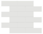 2x6 Vintage Grey Glossy Brick Mosaic | Tile Center