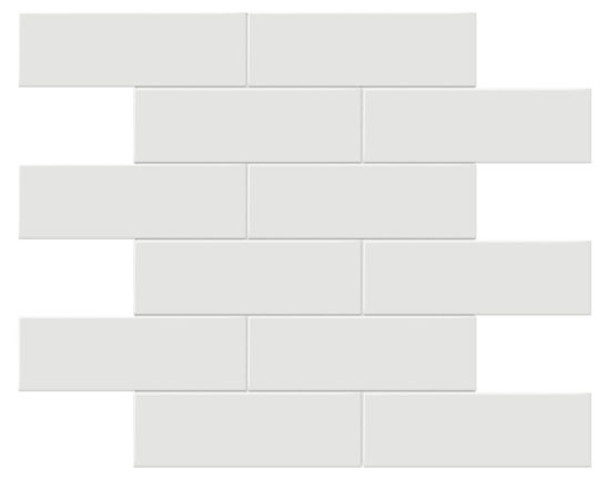 2x6 Vintage Grey Glossy Brick Mosaic | Tile Center