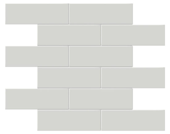 2x6 Warm Grey Matte Brick Mosaic | Tile Center