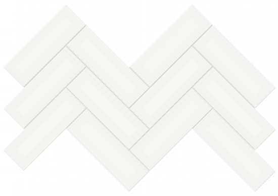2x6 White Glossy Herringbone Mosaic | Tile Center