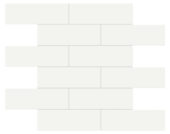 2x6 White Matte Brick Mosaic | Tile Center
