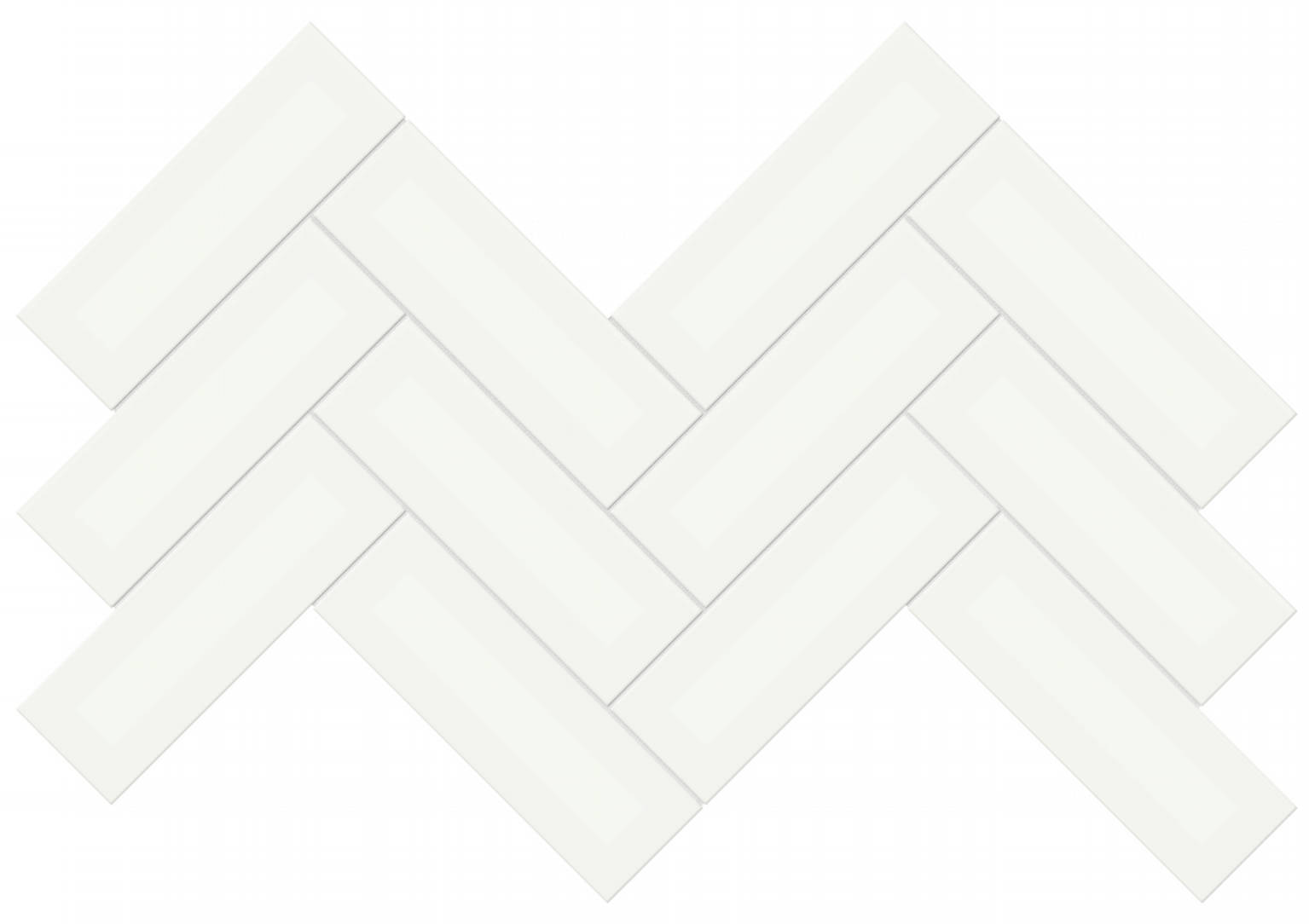 2x6 White Matte Herringbone Mosaic | Tile Center