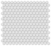 3/4" Gallery Grey Glossy Penny Round Mosaic | Tile Center