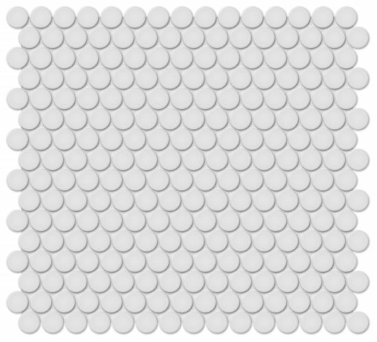 3/4" Gallery Grey Matte Penny Round Mosaic | Tile Center