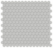 3/4" Loft Grey Glossy Penny Round Mosaic | Tile Center