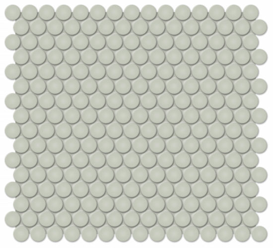 3/4" Soft Sage Glossy Penny Round Mosaic | Tile Center