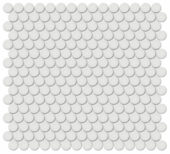 3/4" Vintage Grey Glossy Penny Round Mosaic | Tile Center