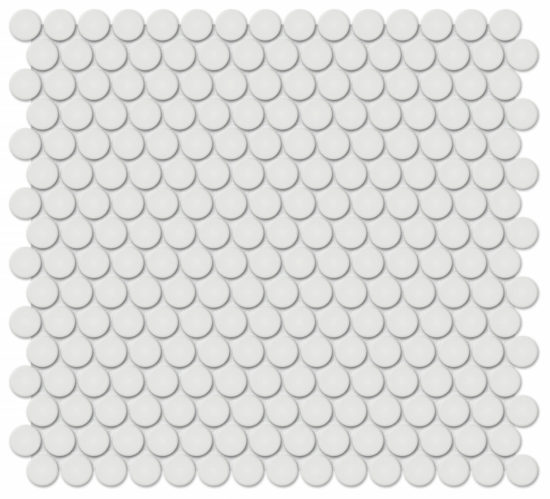 3/4" Vintage Grey Matte Penny Round Mosaic | Tile Center