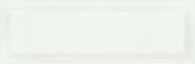 4X12 White Glossy Bevel