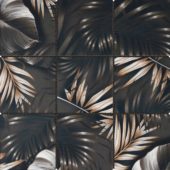 4"x4" Floral Palm Brown Beige Mosaic | Tile Center