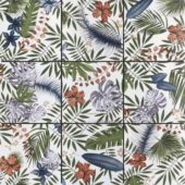 4"x4" Floral Palm Multicolor Mosaic | Tile Center