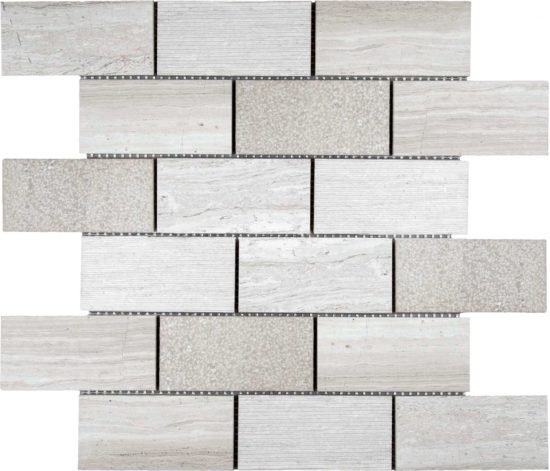 5x10cm Multi Finish Mosaic Limestone