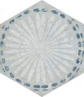 Alma 5.5X6.3 Grey Decor Hexagon | Tile Center