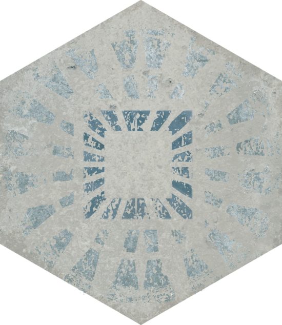 Alma 5.5X6.3 Grey Decor Hexagon | Tile Center
