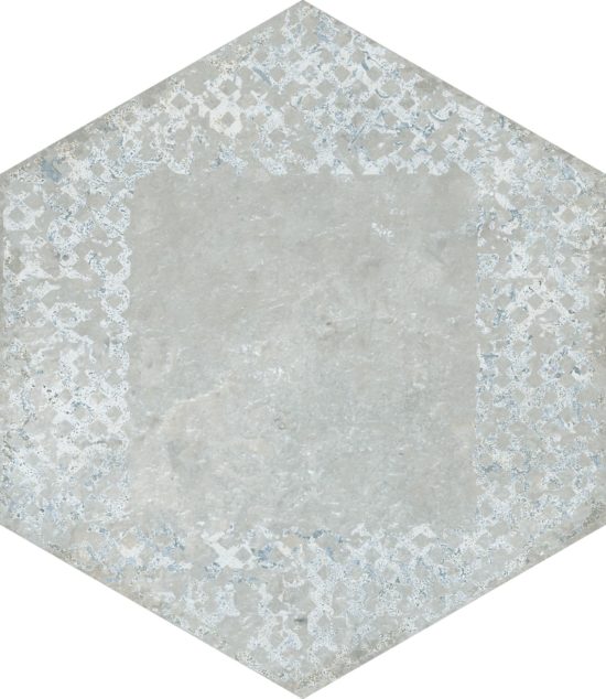 Alma 5.5X6.3 Grey Decor Hexagon | Tile Center