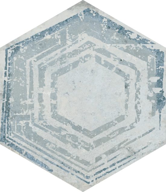 Alma 5.5X6.3 Grey Decor Hexagon | Tile Center