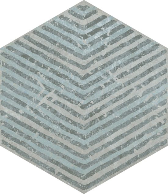 Alma 5.5X6.3 Grey Decor Hexagon | Tile Center