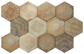 Alma 5.5X6.3 Sand Decor Hexagon | Tile Center