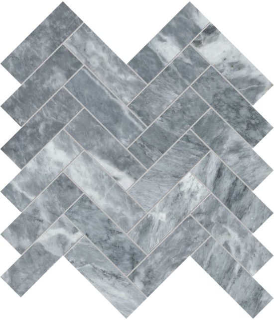 Aqua Intenso 1.25×4 Herringbone Mosaic