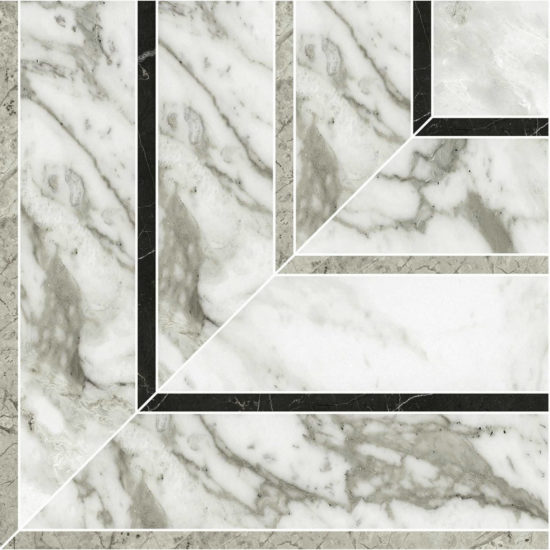 Arabescato Verona Honed Picco Mosaic | Tile Center