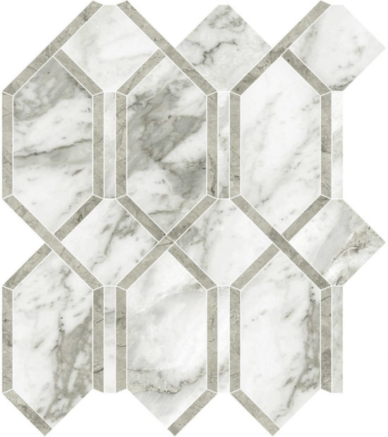Arabescato Verona Polished Modella Mosaic | Tile Center