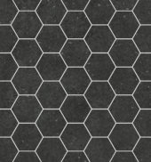 Ashland 3" Hexagon Black Mosaic | Tile Center