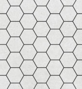 Ashland 3" Hexagon Cream Mosaic | Tile Center