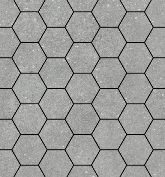 Ashland 3" Hexagon Grey Mosaic | Tile Center