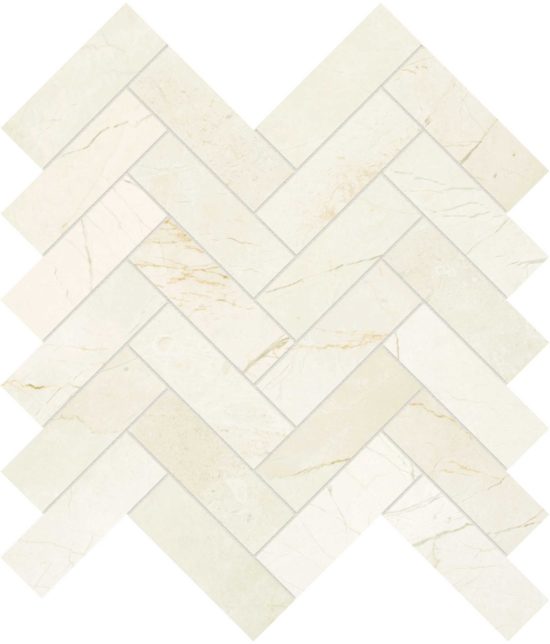 Avorio Crema 1.25×4 Herringbone Mosaic