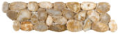 Beige Sliced Polished Pebble Interlocking Border | Tile Center