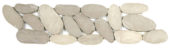 Beige Xl Sliced Matte Pebble Interlocking Border | Tile Center